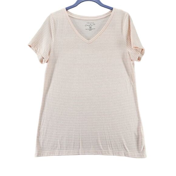 Sonoma Womens Everyday Tee Multi-Color Size PM Cotton Blend Short Sleeve - Picture 1 of 12